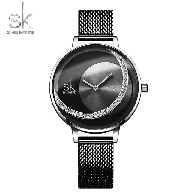 SK Fashion Luxury Brand Women Quartz Watch Creative Thin Ladies Wrist Watch For Montre Femme 2019 Female Clock relogio feminino