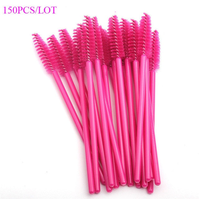 150PCS Disposable Eyelash Brushes Eyebrow Brushes Wand Comb Eye Lashes Makeup Brushes Mascara Wands for Eyelash Extension