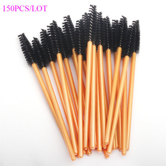 150PCS Disposable Eyelash Brushes Eyebrow Brushes Wand Comb Eye Lashes Makeup Brushes Mascara Wands for Eyelash Extension