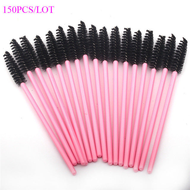 150PCS Disposable Eyelash Brushes Eyebrow Brushes Wand Comb Eye Lashes Makeup Brushes Mascara Wands for Eyelash Extension