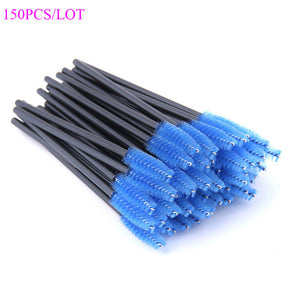 150PCS Disposable Eyelash Brushes Eyebrow Brushes Wand Comb Eye Lashes Makeup Brushes Mascara Wands for Eyelash Extension