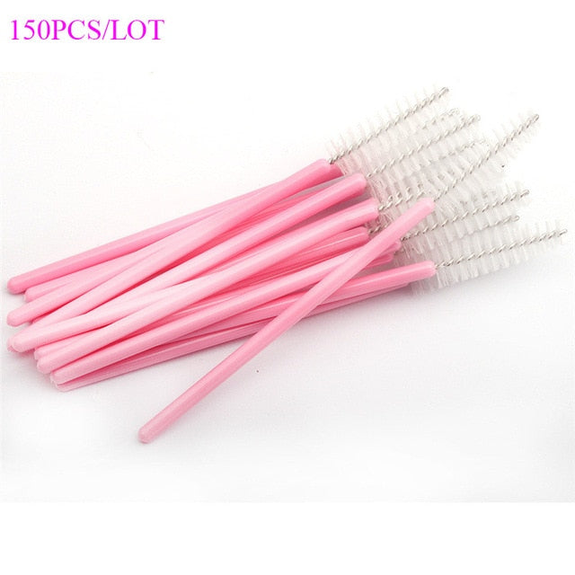 150PCS Disposable Eyelash Brushes Eyebrow Brushes Wand Comb Eye Lashes Makeup Brushes Mascara Wands for Eyelash Extension