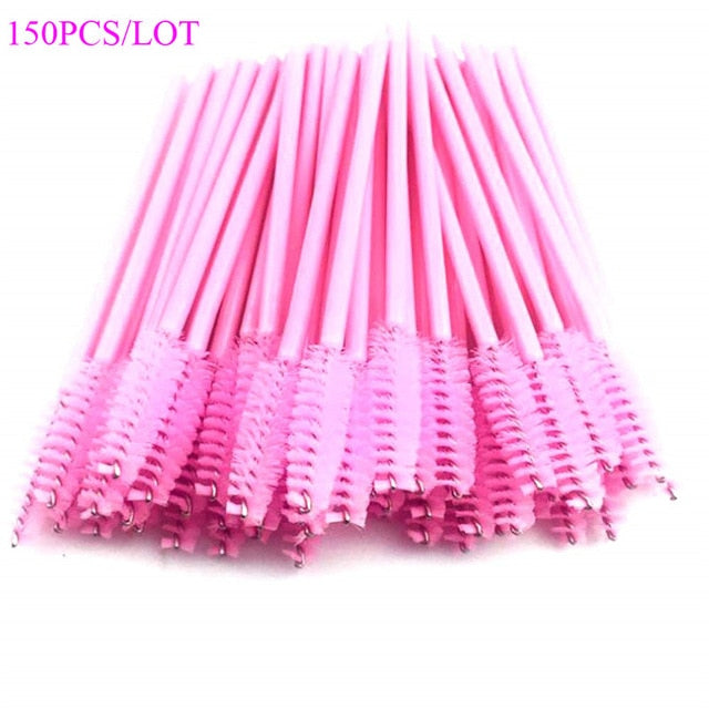 150PCS Disposable Eyelash Brushes Eyebrow Brushes Wand Comb Eye Lashes Makeup Brushes Mascara Wands for Eyelash Extension