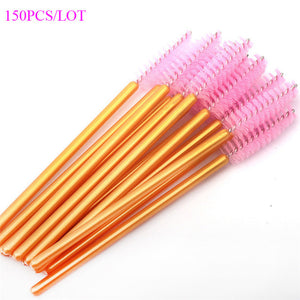 150PCS Disposable Eyelash Brushes Eyebrow Brushes Wand Comb Eye Lashes Makeup Brushes Mascara Wands for Eyelash Extension