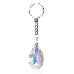 Rinhoo Shining Transparent Crystal Water Drop/Round Key Chain High Quality Fashion Jewelry Accessories Gift For Women