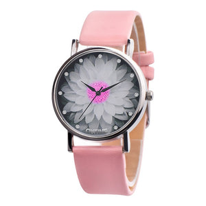 New Fashion Ladies Watch Women Flower Casual Leather Analog Quartz Wrist Watches Quartz Clock Gifts Relogio Feminino reloje 2019