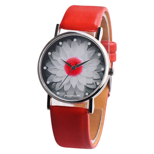 New Fashion Ladies Watch Women Flower Casual Leather Analog Quartz Wrist Watches Quartz Clock Gifts Relogio Feminino reloje 2019