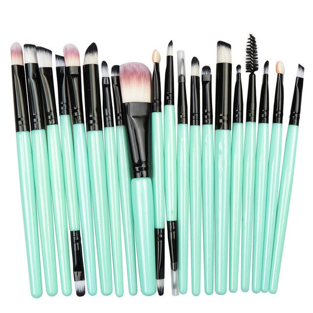 Professional Makeup Brush Sets 20pcs Cosmetic Brushes Natural Hair Foundation Powder Blush Eye Shadow Lip Blend Make Up Tool Kit