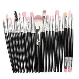 Professional Makeup Brush Sets 20pcs Cosmetic Brushes Natural Hair Foundation Powder Blush Eye Shadow Lip Blend Make Up Tool Kit