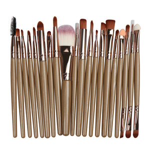 Professional Makeup Brush Sets 20pcs Cosmetic Brushes Natural Hair Foundation Powder Blush Eye Shadow Lip Blend Make Up Tool Kit