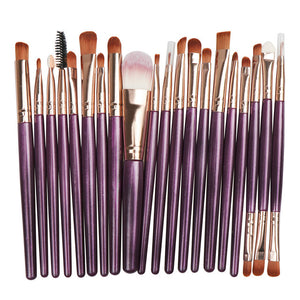 Professional Makeup Brush Sets 20pcs Cosmetic Brushes Natural Hair Foundation Powder Blush Eye Shadow Lip Blend Make Up Tool Kit