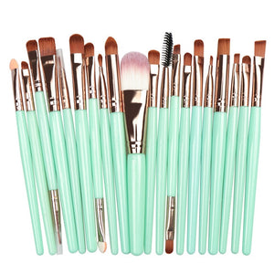 Professional Makeup Brush Sets 20pcs Cosmetic Brushes Natural Hair Foundation Powder Blush Eye Shadow Lip Blend Make Up Tool Kit