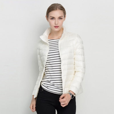 Women Winter Coat 2019 New Ultra Light White Duck Down Jacket Slim Women Winter Puffer Jacket Portable Windproof Down Coat