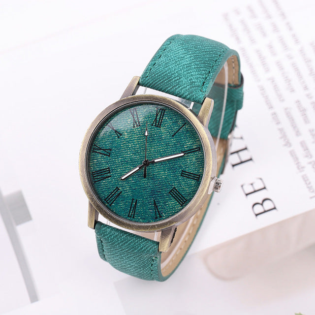 Relojes Women Quartz Watches Denim Design Leather Strap Male Casual Wristwatch Ladies Watch female watch Relogio Masculino