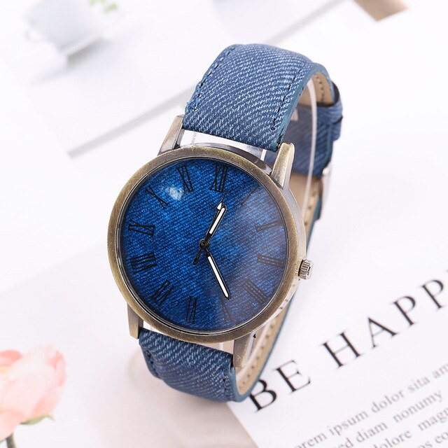 Relojes Women Quartz Watches Denim Design Leather Strap Male Casual Wristwatch Ladies Watch female watch Relogio Masculino