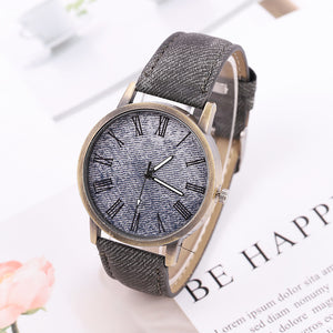 Relojes Women Quartz Watches Denim Design Leather Strap Male Casual Wristwatch Ladies Watch female watch Relogio Masculino