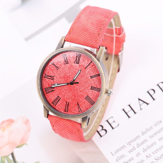 Relojes Women Quartz Watches Denim Design Leather Strap Male Casual Wristwatch Ladies Watch female watch Relogio Masculino