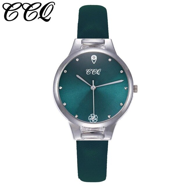 Luxury Women Watches Green Dial Ladies Quartz Wristwatch Fashion Leather Strap Clock Creative Dress Gift Relogio Feminino@50