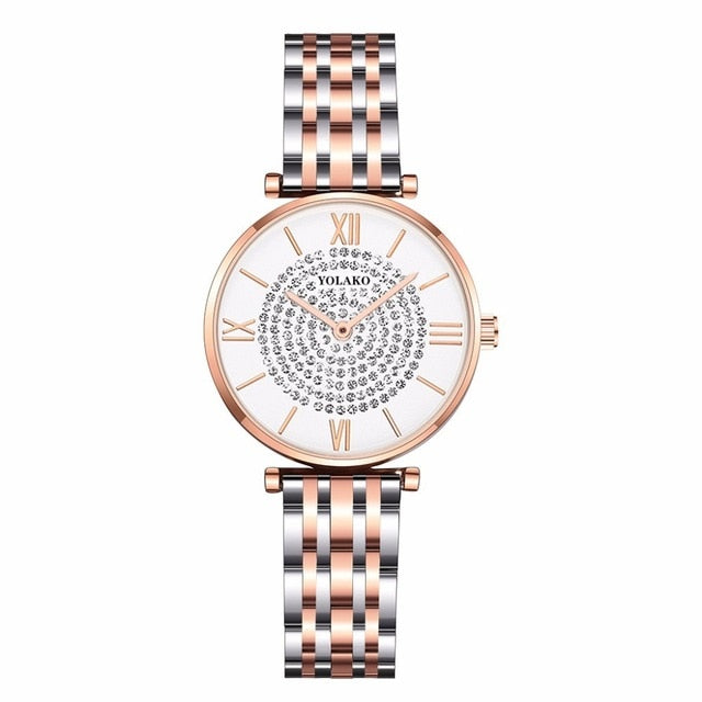 Luxury Crystal Women Bracelet Watches 2019 Top Brand Fashion Diamond Ladies Quartz Watch Female Full Steel Waterproof Wristwatch