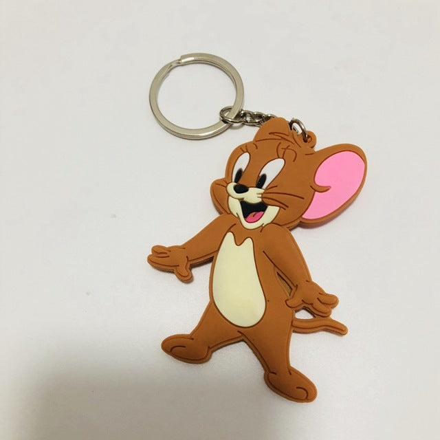 Occident anime Tom and Jerry key chain cosplay cartoon cat mouse animal funny cute personality PVC souvenir fashion keychain