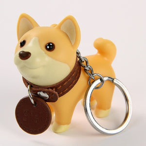 2018 Anime Figure Dog Keychain Hand-painted Craft Dog Bull Terrier Keychain PVC Vinyl Animal Figure Trinkets for Car Keychain