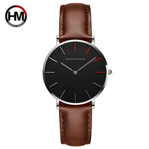 2018 Dropshipping Japan Quartz Movement Uhren Dame Creative Women Watch Clock luxury Black Leather Ladies Watch Reloj Mujer 36mm