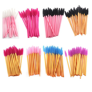 150PCS Disposable Eyelash Brushes Eyebrow Brushes Wand Comb Eye Lashes Makeup Brushes Mascara Wands for Eyelash Extension