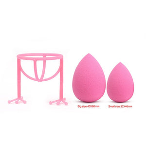 Cocute Makeup Tool Kit 2pcs Beauty Chicken Feet Shape Display Stand Holder Makeup Sponge Be Bigger into Water Smooth Soft Gift