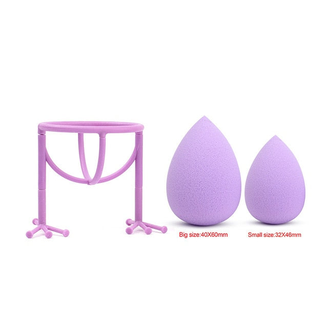 Cocute Makeup Tool Kit 2pcs Beauty Chicken Feet Shape Display Stand Holder Makeup Sponge Be Bigger into Water Smooth Soft Gift