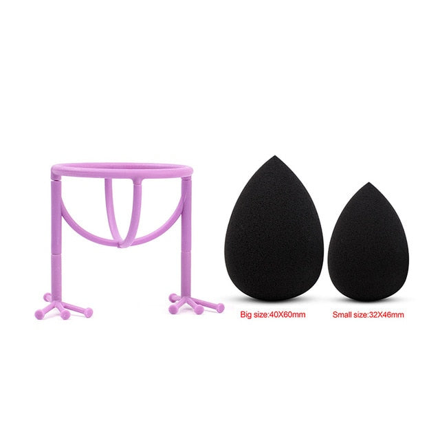 Cocute Makeup Tool Kit 2pcs Beauty Chicken Feet Shape Display Stand Holder Makeup Sponge Be Bigger into Water Smooth Soft Gift