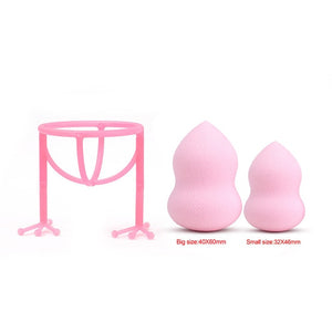 Cocute Makeup Tool Kit 2pcs Beauty Chicken Feet Shape Display Stand Holder Makeup Sponge Be Bigger into Water Smooth Soft Gift