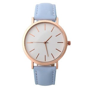 Woman Classic Multi-Color Simple Fashion Leather Band Analog Quartz Round Wrist Watch Watches reloj mujer C50